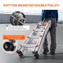 Telescoping Ladder A Frame, 15.5 FT Compact Aluminum Extension Ladder, Multi-Function Portable Collapsible RV Ladder, Telescopic