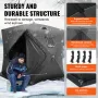 Portable Ice Shelter, 3-4 Person Pop-Up Ice Fishing Tent, 35 Square Feet Fishable Area, Ice Shanty for Winter Fishing, Waterproo