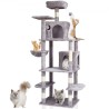 Cat Tree 68.5 "Cat Tower med Cat Condos Sisal Scratching Post Light Gray