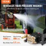 Pressure Washer Pump, 25.4 mm(1") Shaft Horizontal Triplex Plunger, 296 bar(4300 PSI), 16.6 L/min(4.4GPM), Replacement Power Was