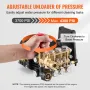 Pressure Washer Pump, 25.4 mm(1") Shaft Horizontal Triplex Plunger, 296 bar(4300 PSI), 16.6 L/min(4.4GPM), Replacement Power Was