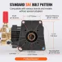 Pressure Washer Pump, 25.4 mm(1") Shaft Horizontal Triplex Plunger, 296 bar(4300 PSI), 16.6 L/min(4.4GPM), Replacement Power Was