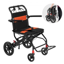Wheelchair Aluminum Alloy Transport Chair Foldable 18-In W Seat 220lbs