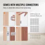 Wood Slat Acoustic Panels, 8 PCS 96 x 6 inch, WPC Accent Wooden Wall Panels for Modern Interior Wall, Faux Wood Wall Board Panel