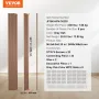 Wood Slat Acoustic Panels, 8 PCS 96 x 6 inch, WPC Accent Wooden Wall Panels for Modern Interior Wall, Faux Wood Wall Board Panel