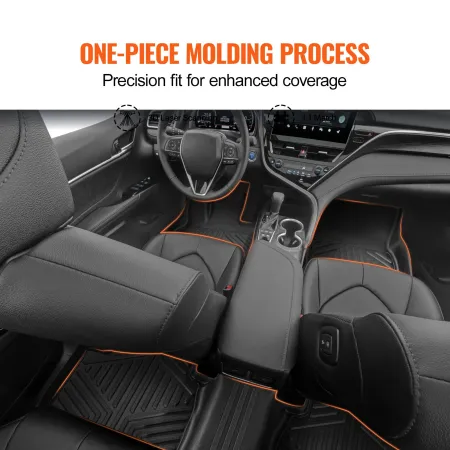 Automotive Floor Mats, Fits for Toyota Camry 2018-2024, 3 pcs Front and 2nd Row Liners, All Weather Custom Fit TPE Vehicle Floor