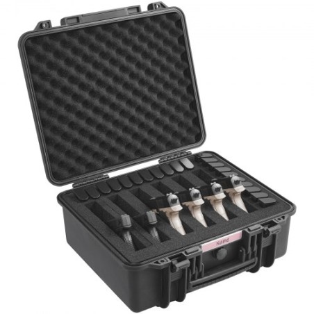 Hard Pistol Cases with Pre-cut PU Foam Lockable Pistol Case for 6 Pistol