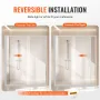 Semi-frameless Shower Door, 57.7-59" W x 70" H, Shower Sliding Glass Door with 1/4"(6mm) Clear Tempered Glass, Waterproof Shatte