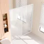 Brusedør uden ramme 137-142 cm x 183 cm SGCC hærdet glas 1/4"