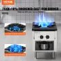 Commercial Gas Stove with Cabinet, Propane and Natural Gas Countertop Cooking Stove Range, Stainless Steel Gas Hot Plate, Commer