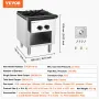Commercial Gas Stove with Cabinet, Propane and Natural Gas Countertop Cooking Stove Range, Stainless Steel Gas Hot Plate, Commer