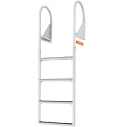 Swimming Ladder 4 Steps with Handrail Ladder Boat Yacht Ship 114x63x13cm