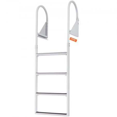 Swimming Ladder 4 Steps with Handrail Ladder Boat Yacht Ship 114x63x13cm
