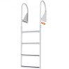 Swimming Ladder 4 Steps with Handrail Ladder Boat Yacht Ship 114x63x13cm