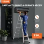 Telescoping Ladder A Frame, 20 FT Compact Aluminum Extension Ladder, Multi-Function Portable Collapsible RV Ladder, Telescopic L