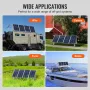 2-Set Solar Panel Mounting Brackets, 30°-60° Adjustable Multi-Pieces Solar Panel Brackets for 4-8PCS Solar Panels, Carbon Steel 