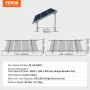2-Set Solar Panel Mounting Brackets, 30°-60° Adjustable Multi-Pieces Solar Panel Brackets for 4-8PCS Solar Panels, Carbon Steel 