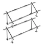 2-Set Solar Panel Mounting Brackets, 30°-60° Adjustable Multi-Pieces Solar Panel Brackets for 4-8PCS Solar Panels, Carbon Steel 