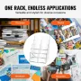 Acrylic Brochure Holder 8.5 x 11 inch, 4-Tier Clear Acrylic Literature Display Stand, Plastic Literature Organizer Flyer Stand &