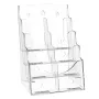 Acrylic Brochure Holder 8.5 x 11 inch, 4-Tier Clear Acrylic Literature Display Stand, Plastic Literature Organizer Flyer Stand &
