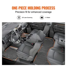 Automotive Floor Mats Fits for Dodge Ram 1500 2019-2024 3 pcs Floor Liners