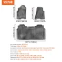 Automotive Floor Mats, Fits for Dodge Ram 1500 Crew Cab 2019-2024, 3 pcs Front and 2nd Row Liners, All Weather Custom Fit TPE Ve