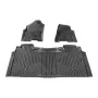 Automotive Floor Mats, Fits for Dodge Ram 1500 Crew Cab 2019-2024, 3 pcs Front and 2nd Row Liners, All Weather Custom Fit TPE Ve