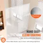 Semi-frameless Shower Door, 57.8-59" W x 70" H, Double Sliding Glass Door with 1/4"(6mm) Clear Tempered Glass, Waterproof Shatte