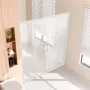 Semi-frameless Shower Door, 57.8-59" W x 70" H, Double Sliding Glass Door with 1/4"(6mm) Clear Tempered Glass, Waterproof Shatte