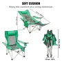 Reclining Camping Chair, 330 lbs Portable Camping Chair, 4 Position Load Folding Camping Chair with Footrest, Cup Holder, Side P