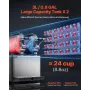 Commercial Slushy Machine, 3Lx2 Double Tank Frozen Drink Machine, 24 Cups Stainless Steel Margarita Smoothie Frozen Drink Maker,