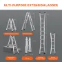 Telescoping Ladder A Frame, 11 FT Compact Aluminum Extension Ladder, Multi-Function Portable Collapsible RV Ladder, Telescopic L