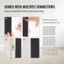 Wood Slat Acoustic Panels, 8 PCS 96 x 6 inch, WPC Accent Wooden Wall Panels for Modern Interior Wall, Faux Wood Wall Board Panel
