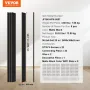 Wood Slat Acoustic Panels, 8 PCS 96 x 6 inch, WPC Accent Wooden Wall Panels for Modern Interior Wall, Faux Wood Wall Board Panel