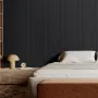 Wood Slat Acoustic Panels, 8 PCS 96 x 6 inch, WPC Accent Wooden Wall Panels for Modern Interior Wall, Faux Wood Wall Board Panel