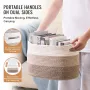 Cotton Rope Basket 3 Packs 22L Woven Storage Basket for Organizing 380x250x225mm