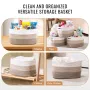 Cotton Rope Basket 3 Packs 22L Woven Storage Basket for Organizing 380x250x225mm
