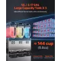 Commercial Slushy Machine, 12Lx3 Triple Tank Frozen Drink Machine, 144 Cups Stainless Steel Margarita Smoothie Frozen Drink Make