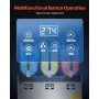 Commercial Slushy Machine, 12Lx3 Triple Tank Frozen Drink Machine, 144 Cups Stainless Steel Margarita Smoothie Frozen Drink Make