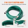 Suction Hose Kit for Water Pump, with 51 mm(2 in) x 19.8 m(65 ft) Blue Backwash Hose, 6.1 m(20 ft) Green Suction Hose, and Steel