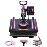 5 I 1 Heat Press Machine 12x15 i 30 oz tumbler Press T-shirts Black+Pink