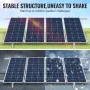 Solar Panel Mounting Brackets, 30°-60° Adjustable Multi-Pieces Solar Panel Brackets for 1-4PCS Solar Panels, Carbon Steel Ground