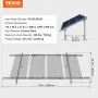 Solar Panel Mounting Brackets, 30°-60° Adjustable Multi-Pieces Solar Panel Brackets for 1-4PCS Solar Panels, Carbon Steel Ground