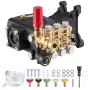 Pressure Washer Pump, 25.4 mm(1") Shaft Horizontal Triplex Plunger, 289 bar(4200 PSI), 16 L/min(4.2GPM), Replacement Power Washe