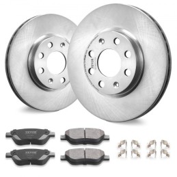Front Ceramic Brake Rotor Pad Kit for Vauxhall Adam Corsa D Box Hatchback