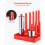 Socket Organizer Set 8PCS High-Rod Socket Bakke Black & Red til
