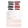 Socket Organizer Set, 8PCS High-Rod Socket Holder, 1/4'', 3/8'' & 1/2'' Metric SAE Socket Trays with Clear Labels, Hold up to 17