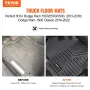 Automotive Floor Mats, Fits Dodge Ram 1500/2500/3500, Crew Cab Only 1500 Classic 2013-2018/2019-2022, 3 pcs Front and 2nd Row Li