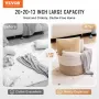 Cotton Rope Storage Basket 67L Woven Blanket Basket 508x508x330mm (20 x 20 x 13 in)