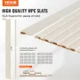 Wood Slat Acoustic Panels, 8 PCS 96 x 6 inch, WPC Accent Wooden Wall Panels for Modern Interior Wall, Faux Wood Wall Board Panel